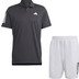 adidas Club 3 Striped Polo 9 Inch Set Herr
