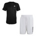 adidas Club 3 Striped Tee 7 Inch Set Heren