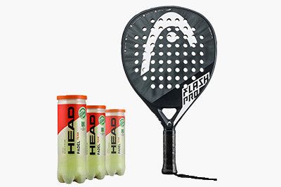 Racket met ballen padelset